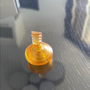 Ted Lapidus Fantasme Amber Glass Decorative Bottle w Box Mini Collection